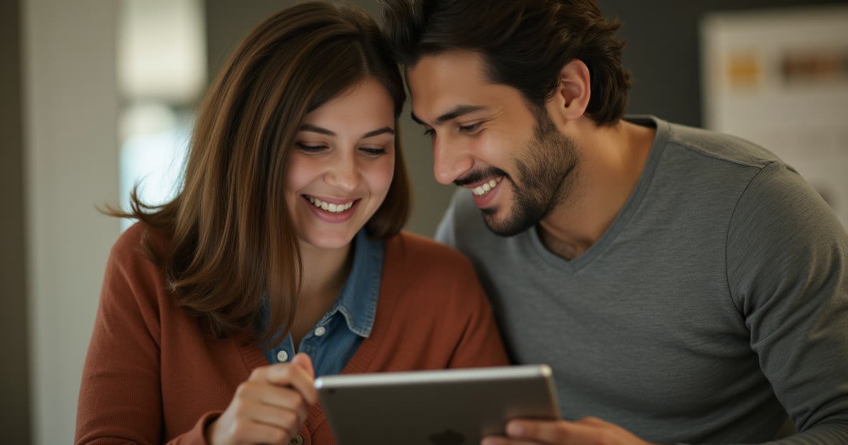 Photo representing a couple reviewing shared finances