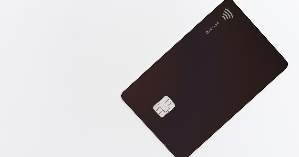 Credit card on a table representing a starter card